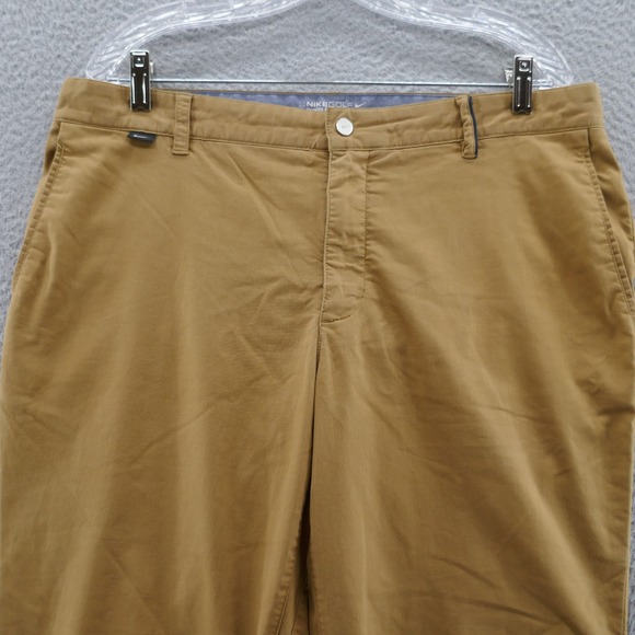 Nike‎ Mens Dri Fit Modern Fit Golf Pants 36x27 Brown Mid Rise Performance Flex - Picture 3 of 15